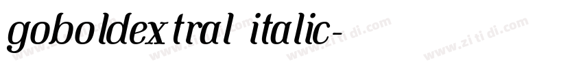 goboldextral italic字体转换